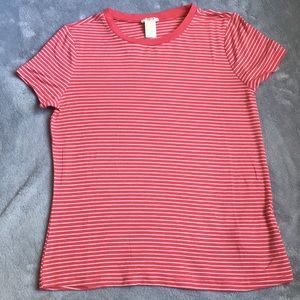 White and red striped t-shirt